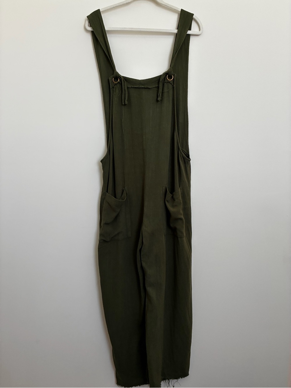 NATURAL LIFE Olive Green Sleeveless Midi Jumpsuit size medium